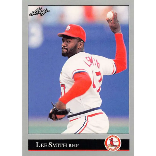 1992 Leaf #254 Lee Smith NM-MT St. Louis Cardinals Baseball Card Image 1