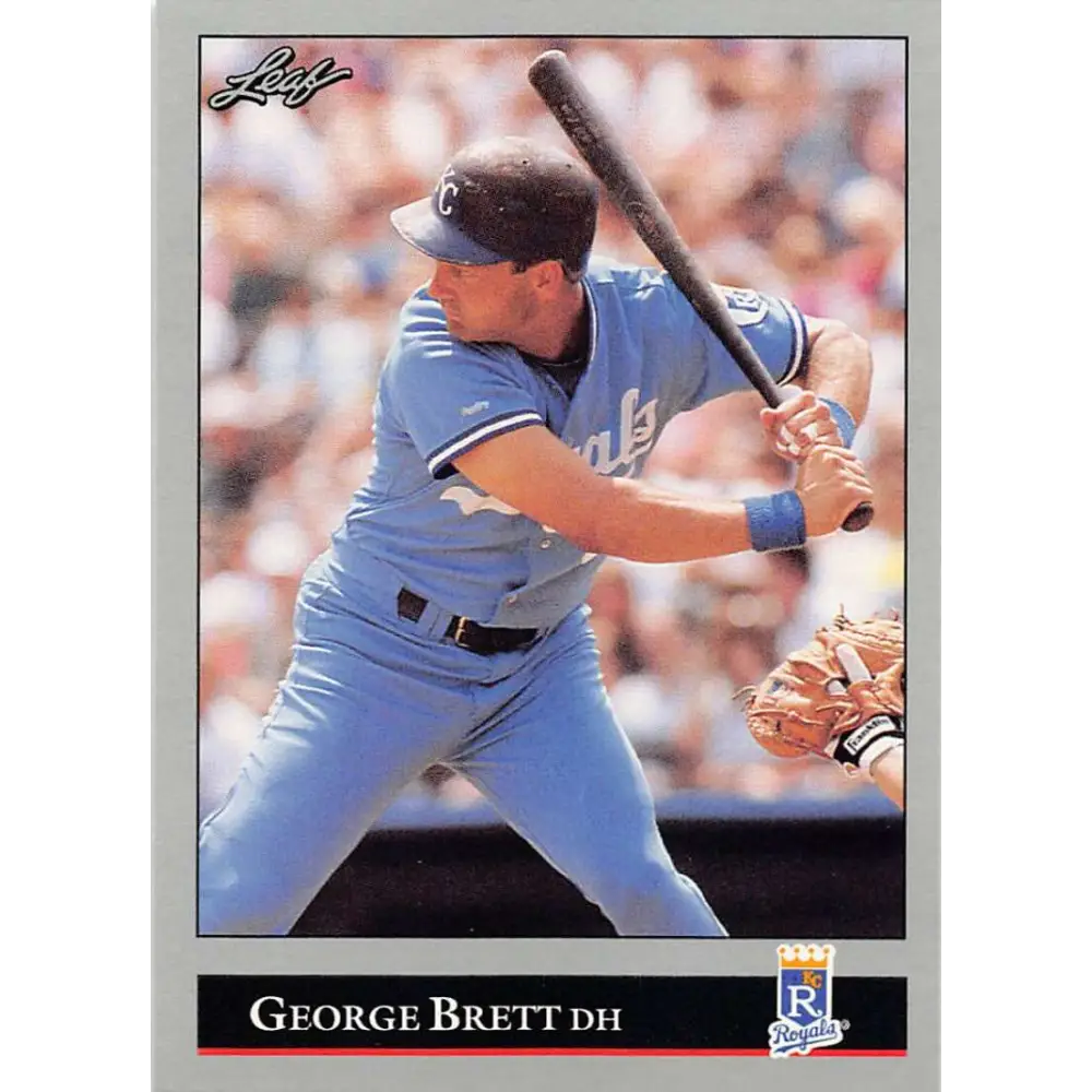 1992 Leaf #255 George Brett NM-MT Kansas City Royals Baseball Card Image 1