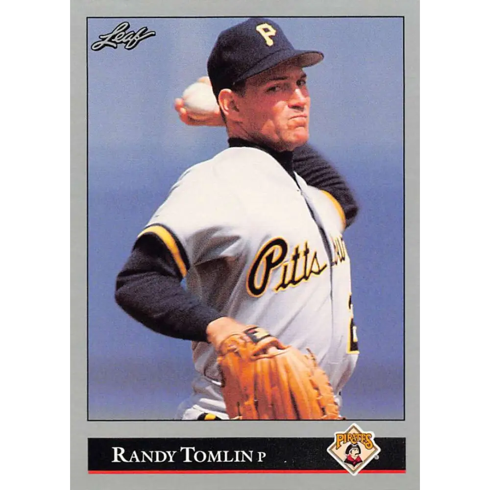 1992 Leaf #256 Randy Tomlin NM-MT Pittsburgh Pirates Baseball Card Image 1