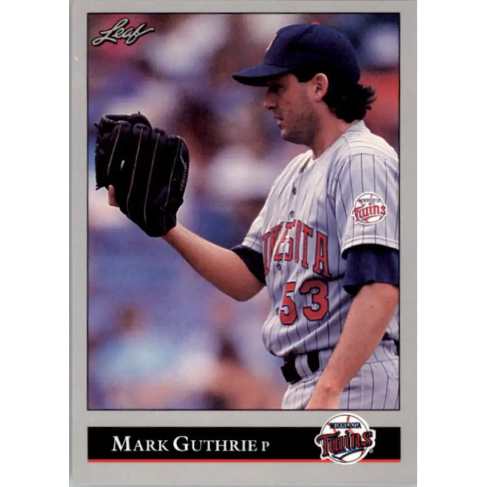 1992 Leaf #263 Mark Guthrie NM-MT Minnesota Twins Baseball Card Image 1