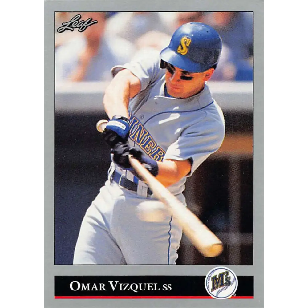 1992 Leaf #265 Omar Vizquel NM-MT Seattle Mariners Baseball Card Image 1