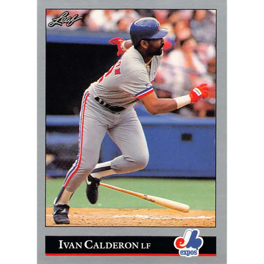 1992 Leaf #283 Ivan Calderon NM-MT Montreal Expos Baseball Card Image 1
