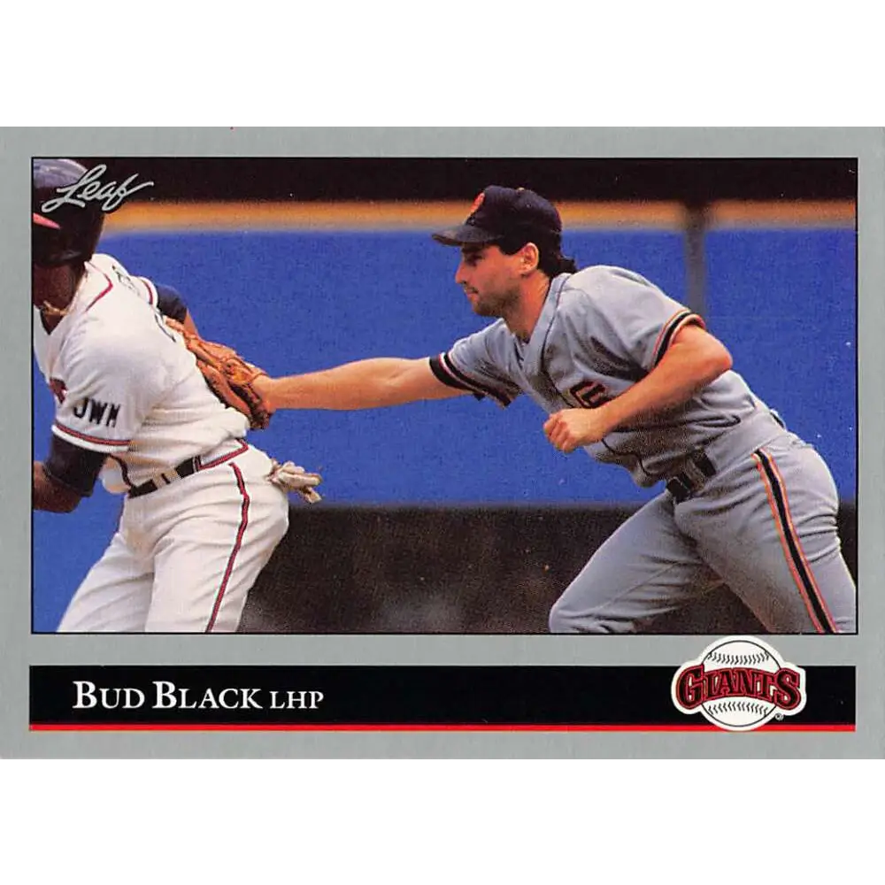 1992 Leaf #3 Bud Black NM-MT San Francisco Giants Baseball Card Image 1