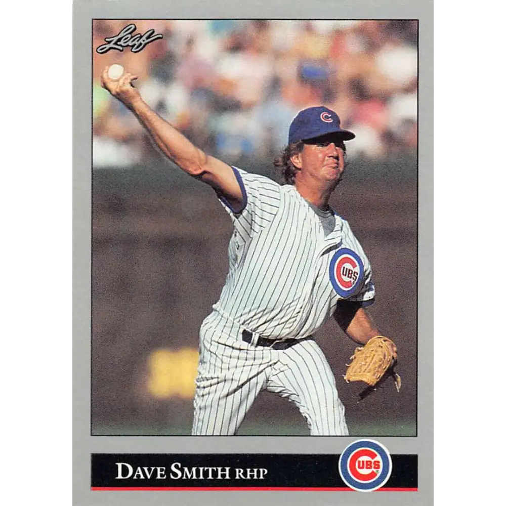 1992 Leaf #30 Dave Smith NM-MT Chicago Cubs Baseball Card Image 1