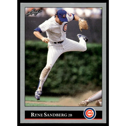 1992 Leaf #317 Ryne Sandberg EX Chicago Cubs Baseball Card Image 1