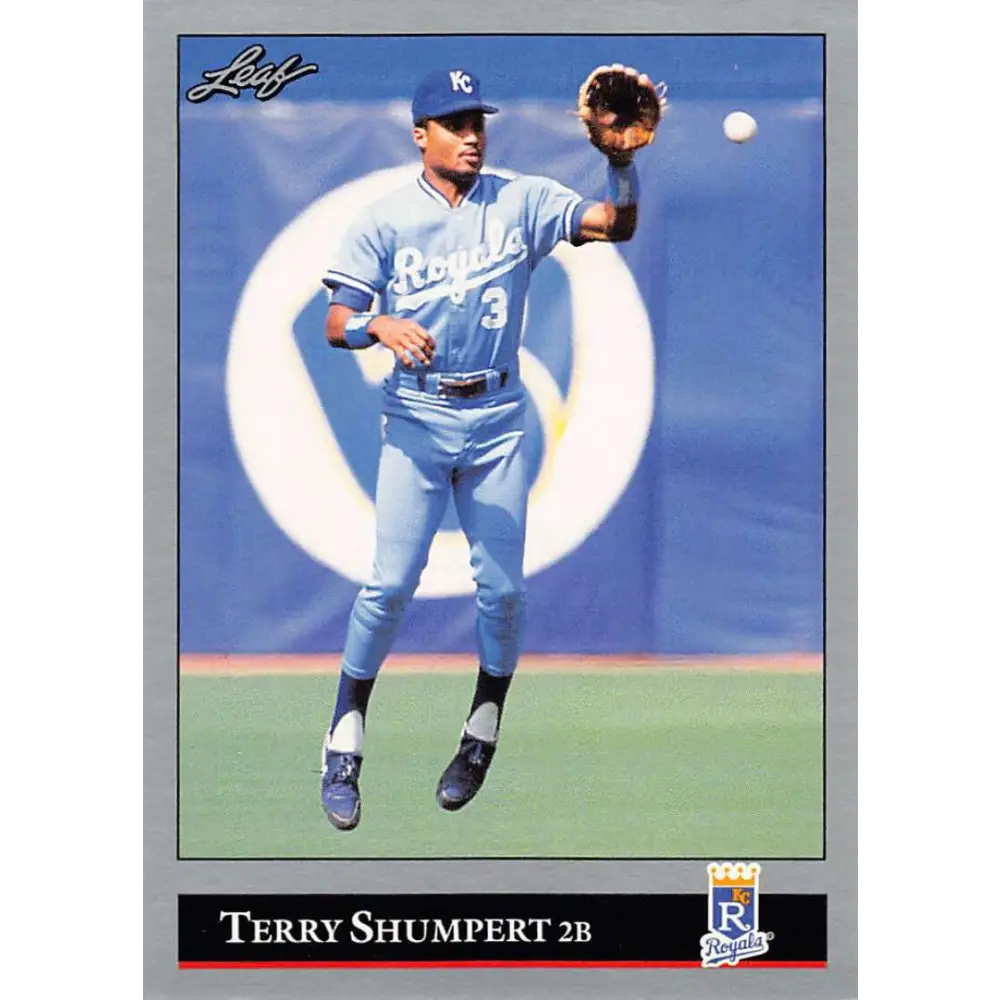 1992 Leaf #347 Terry Shumpert NM-MT Kansas City Royals Baseball Card Image 1