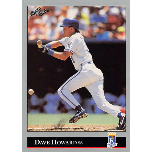 1992 Leaf #4 David Howard NM-MT Kansas City Royals Baseball Card Image 1