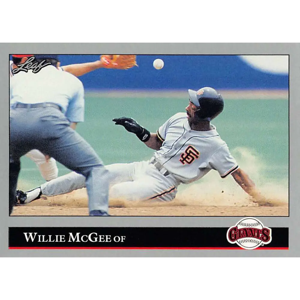 1992 Leaf #47 Willie McGee NM-MT San Francisco Giants Baseball Card Image 1