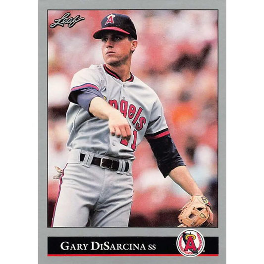 1992 Leaf #48 Gary DiSarcina NM-MT California Angels Baseball Card Image 1