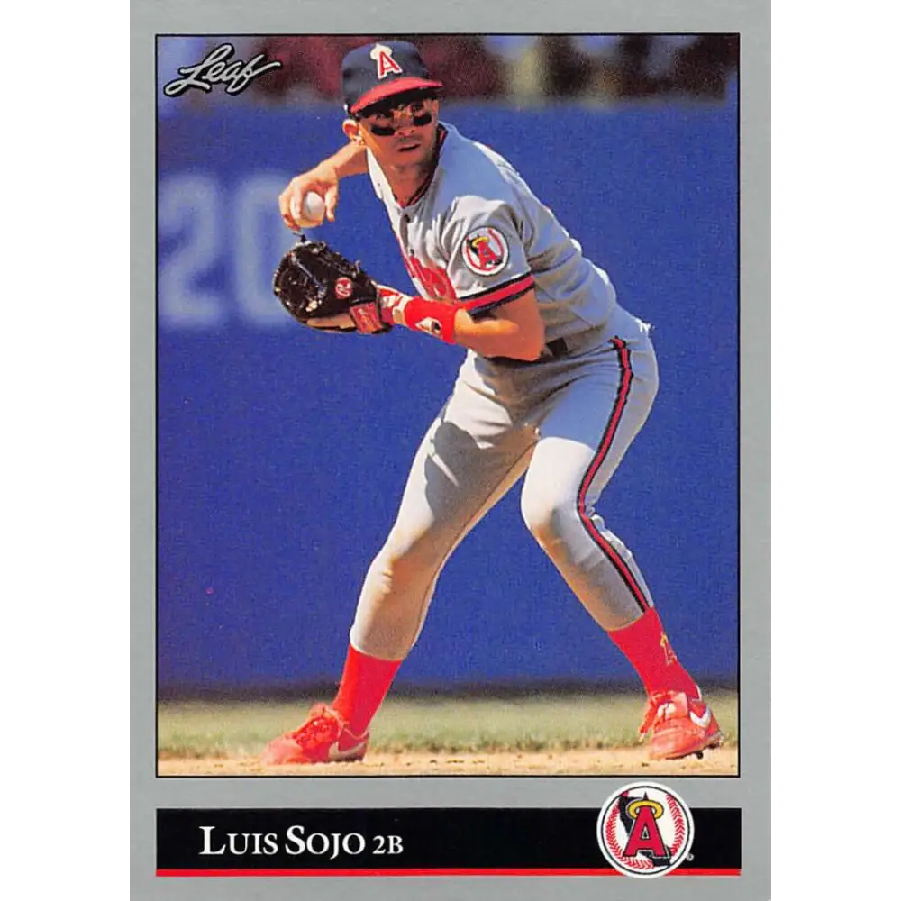 1992 Leaf #5 Luis Sojo NM-MT California Angels Baseball Card Image 1