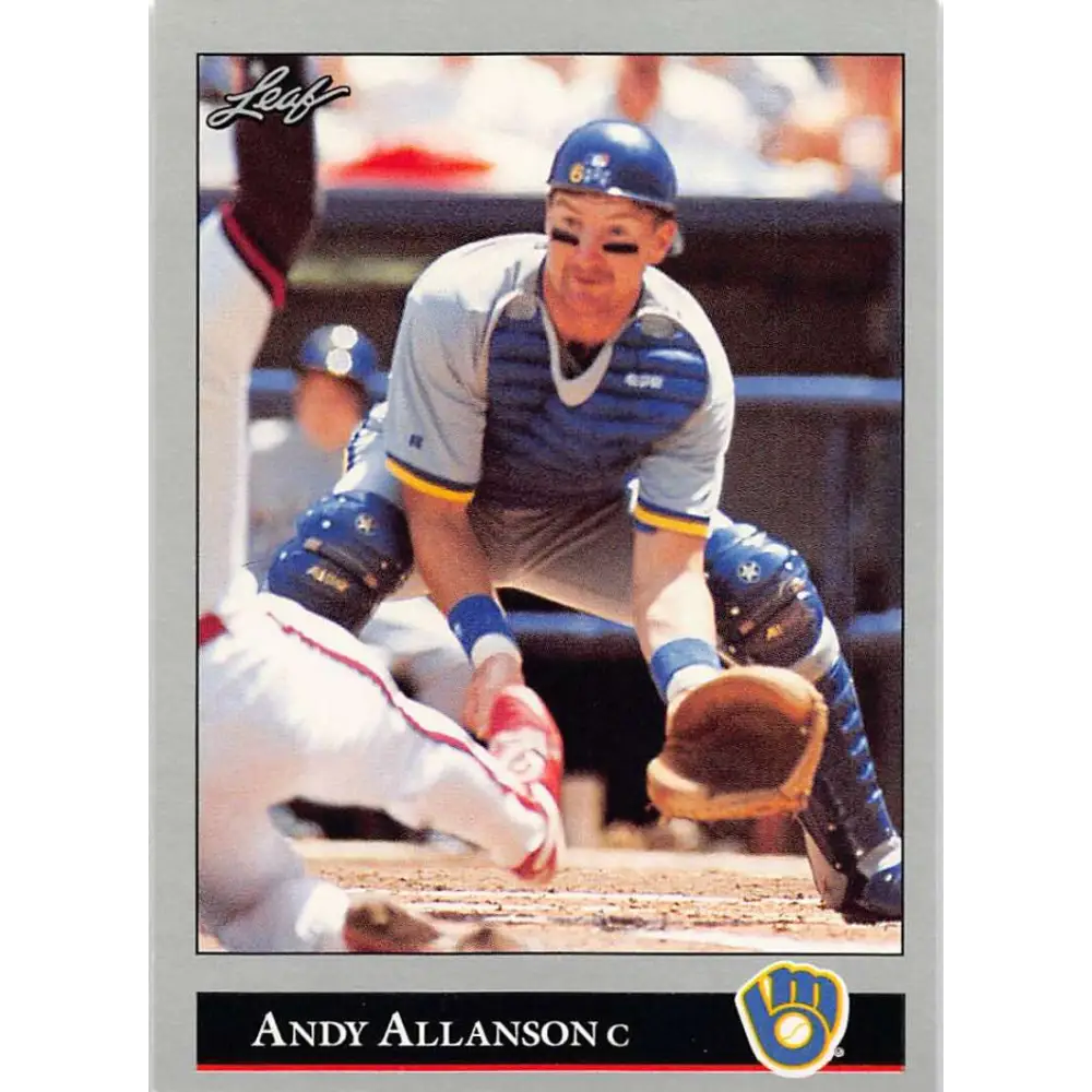 1992 Leaf #510 Andy Allanson NM-MT Milwaukee Brewers Baseball Card Image 1