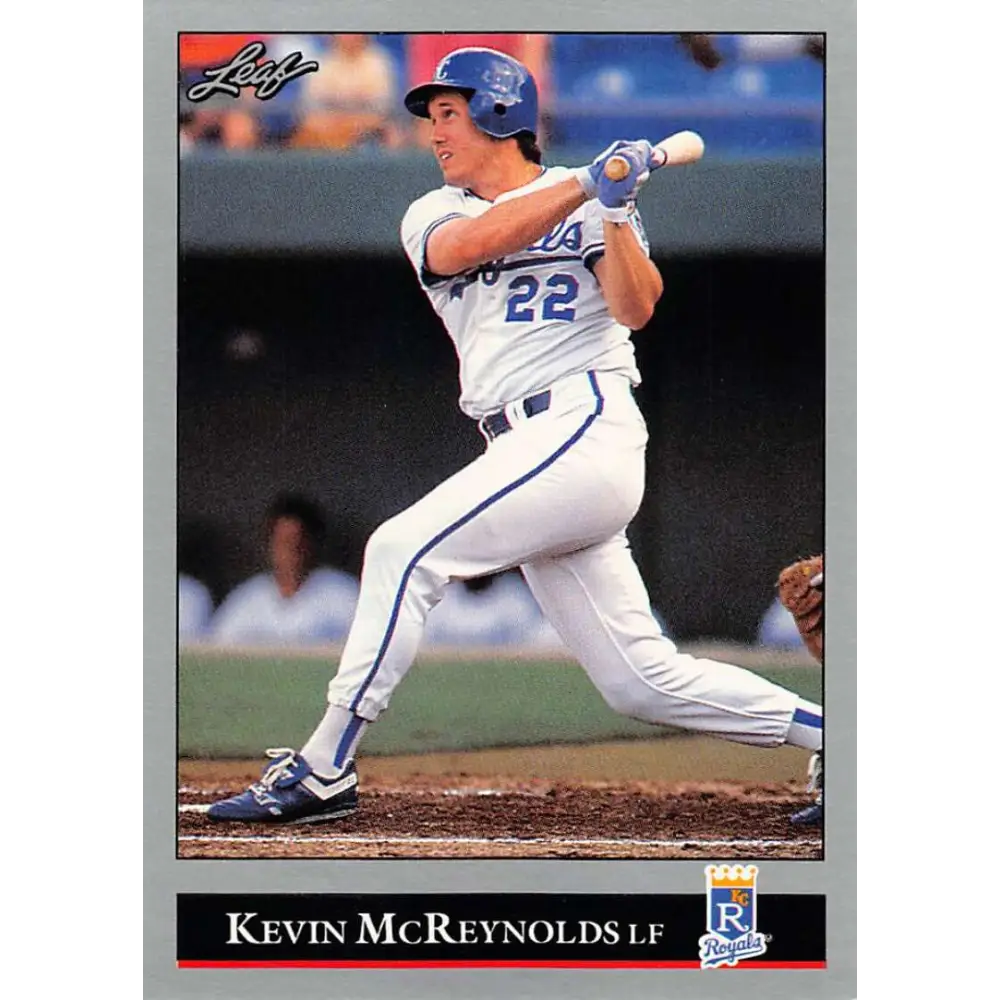 1992 Leaf #522 Kevin McReynolds NM-MT Kansas City Royals Baseball Card Image 1