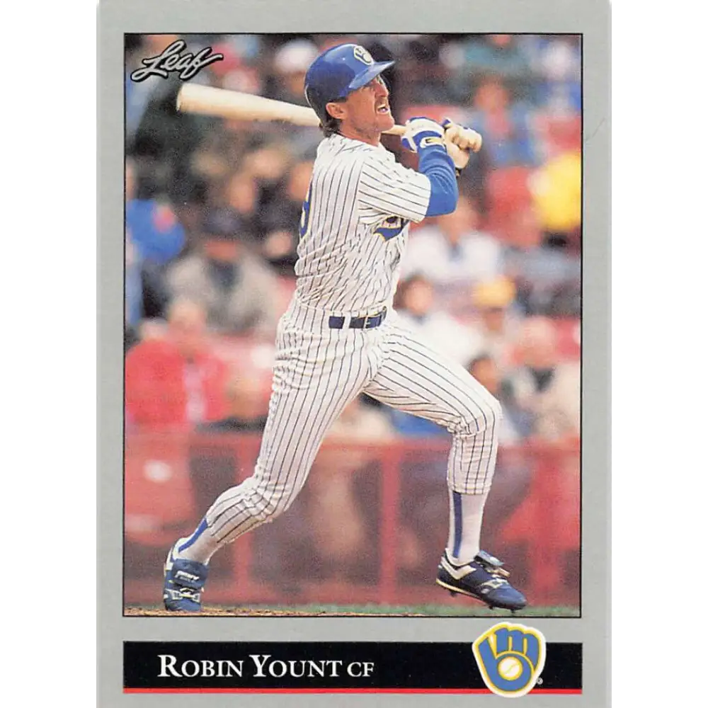 1992 Leaf #64 Robin Yount NM-MT Milwaukee Brewers Baseball Card Image 1