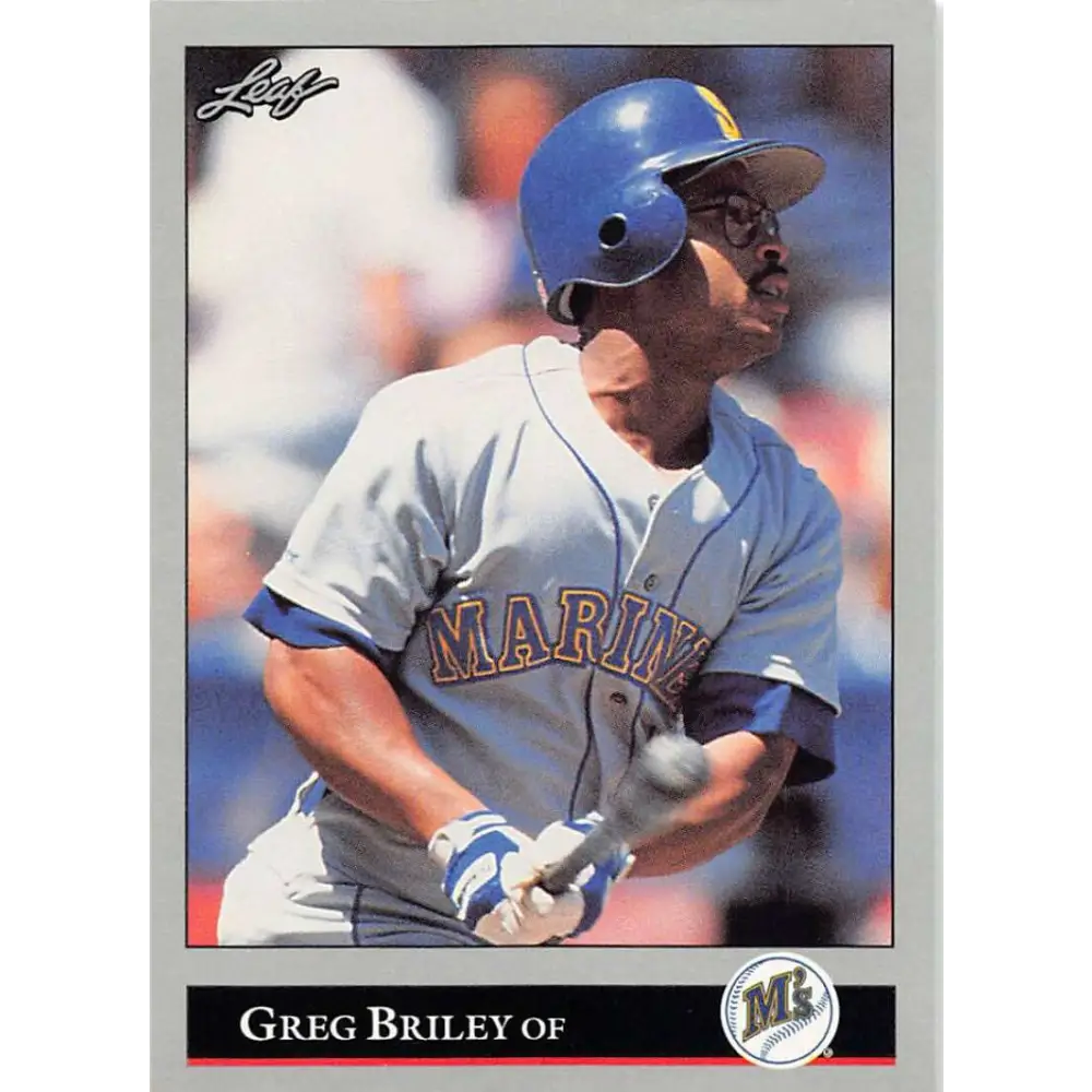 1992 Leaf #65 Greg Briley NM-MT Seattle Mariners Baseball Card Image 1