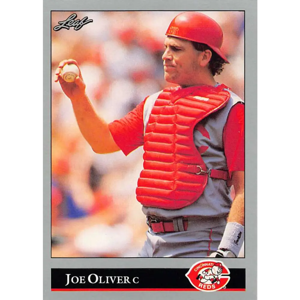 1992 Leaf #7 Joe Oliver NM-MT Cincinnati Reds Baseball Card Image 1