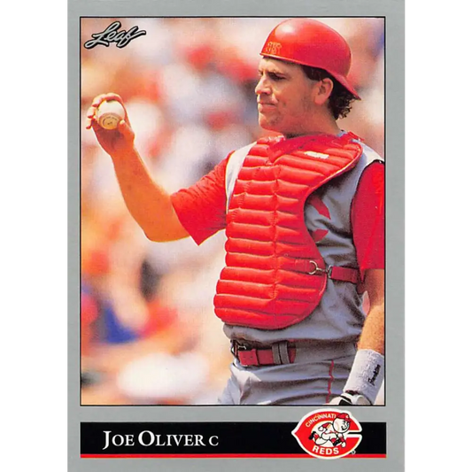 1992 Leaf #7 Joe Oliver NM-MT Cincinnati Reds Baseball Card Image 1