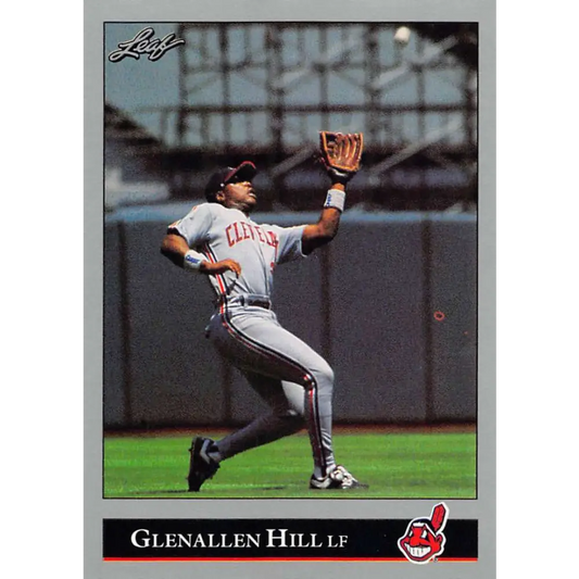 1992 Leaf #70 Glenallen Hill NM-MT Cleveland Indians Baseball Card Image 1