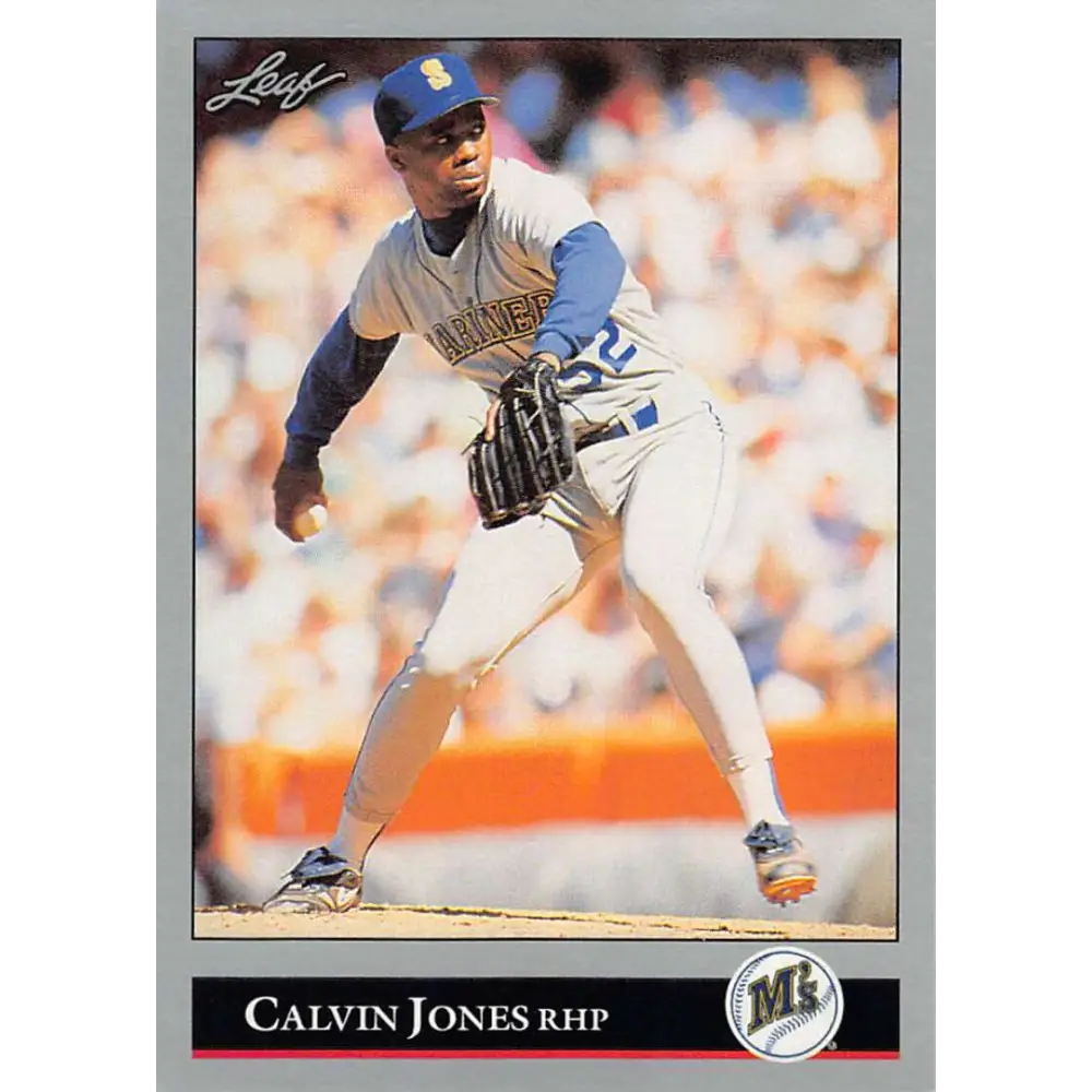 1992 Leaf #71 Calvin Jones NM-MT RC Rookie Seattle Mariners Baseball Card Image 1