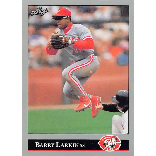 1992 Leaf #73 Barry Larkin NM-MT Cincinnati Reds Baseball Card Image 1