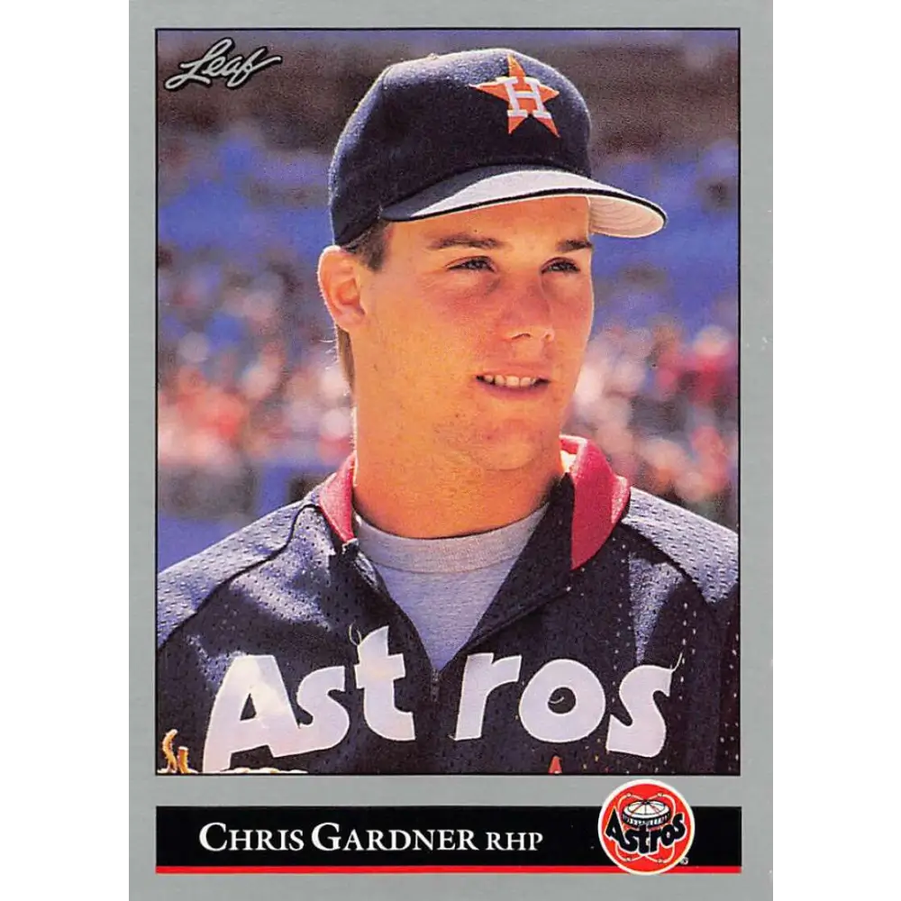 1992 Leaf #8 Chris Gardner NM-MT RC Rookie Houston Astros Baseball Card Image 1