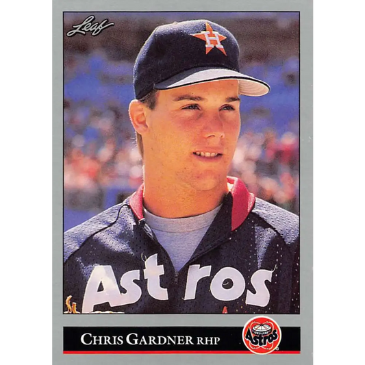 1992 Leaf #8 Chris Gardner NM-MT RC Rookie Houston Astros Baseball Card Image 1