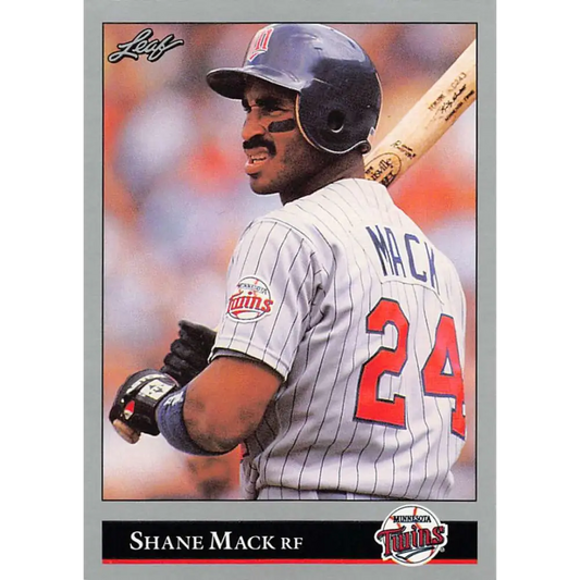1992 Leaf #82 Shane Mack NM-MT Minnesota Twins Baseball Card Image 1