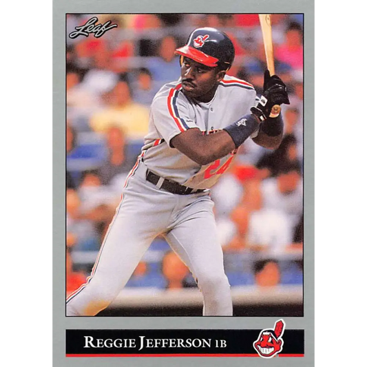 1992 Leaf #86 Reggie Jefferson NM-MT Cleveland Indians Baseball Card Image 1