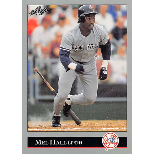 1992 Leaf #88 Mel Hall NM-MT New York Yankees Baseball Card Image 1