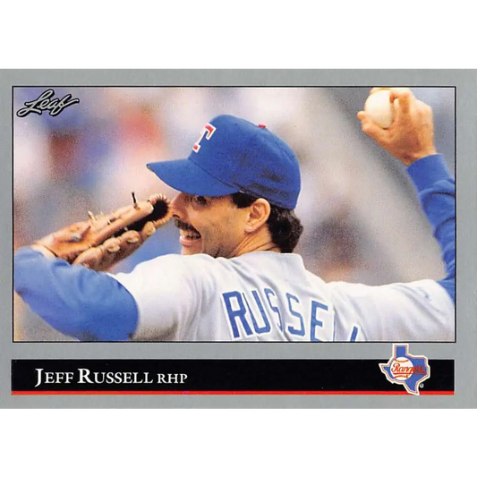 1992 Leaf #90 Jeff Russell NM-MT Texas Rangers Baseball Card Image 1