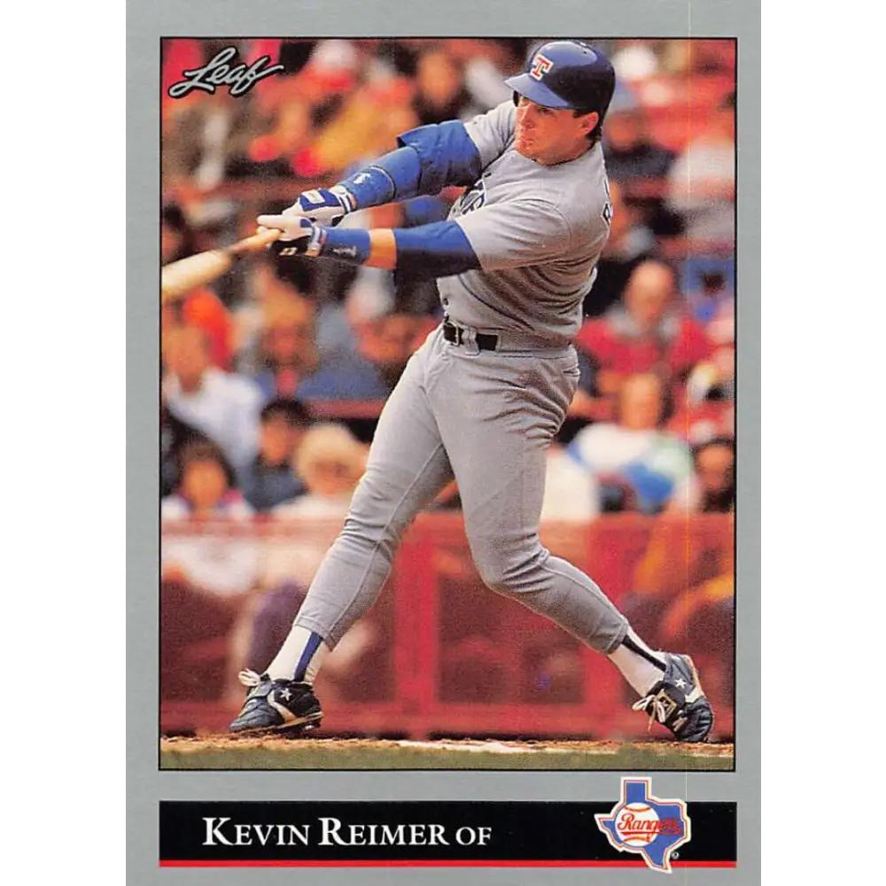 1992 Leaf #93 Kevin Reimer NM-MT Texas Rangers Baseball Card Image 1