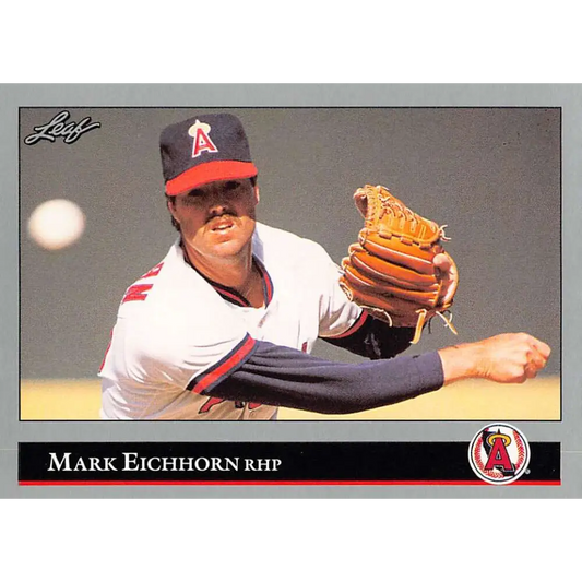 1992 Leaf #97 Mark Eichhorn NM-MT California Angels Baseball Card Image 1