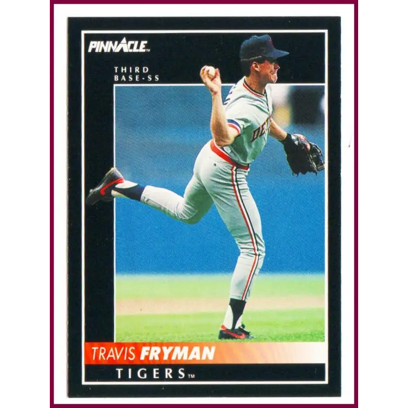 1992 Pinnacle #110 Travis Fryman EX Excellent Detroit Tigers Baseball Card  Image 1