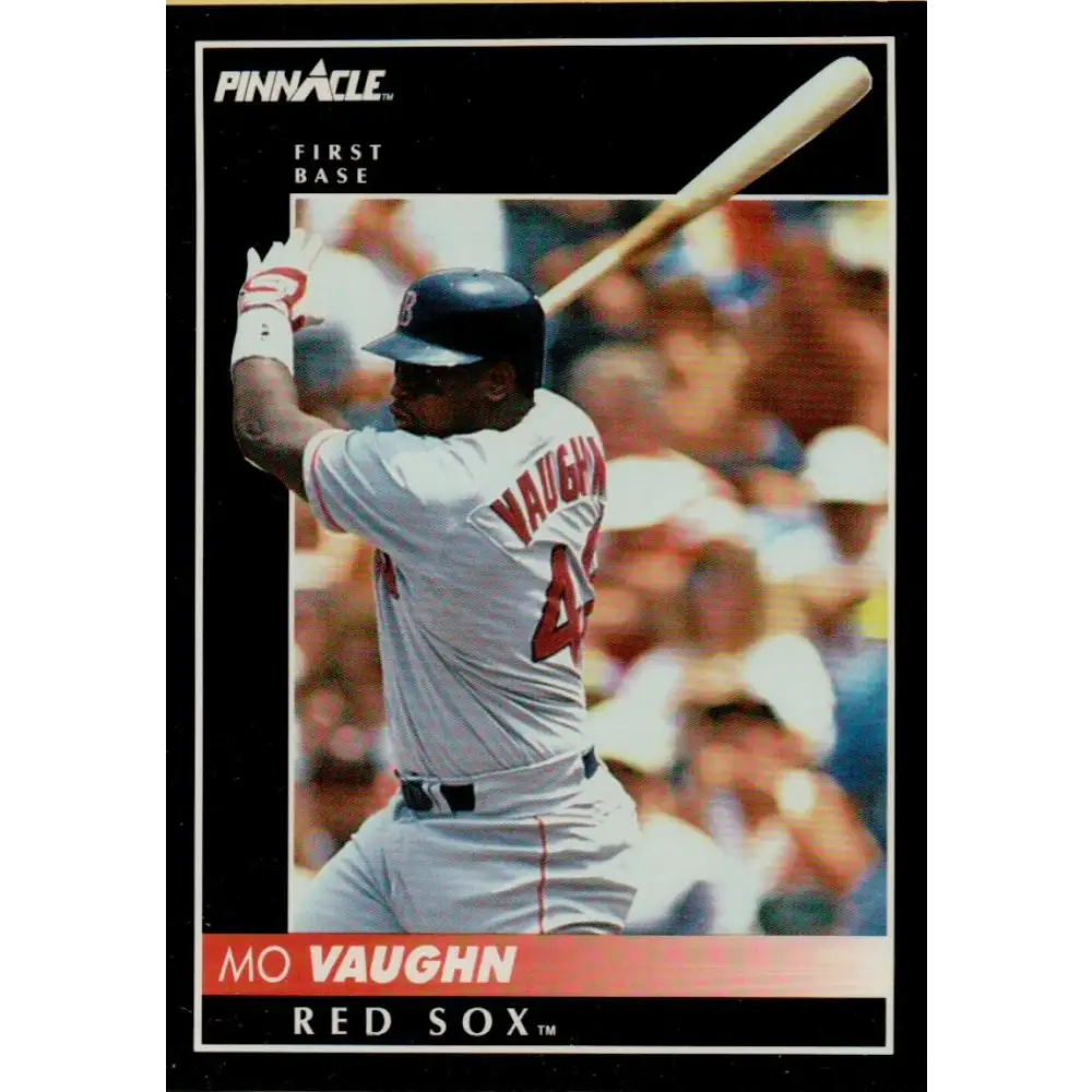 1992 Pinnacle #205 Mo Vaughn EX Boston Red Sox Baseball Card Image 1