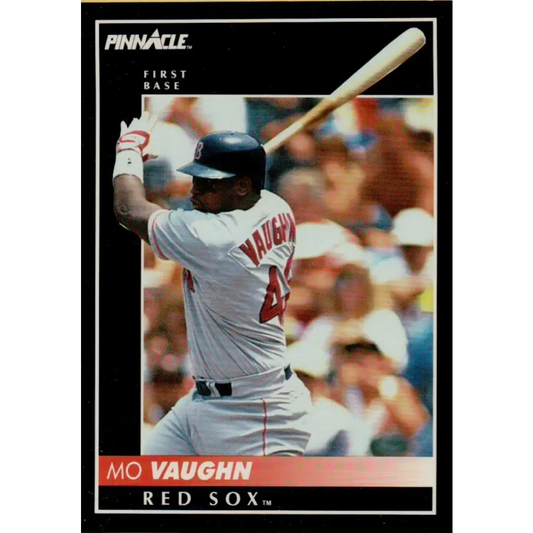 1992 Pinnacle #205 Mo Vaughn EX Boston Red Sox Baseball Card Image 1