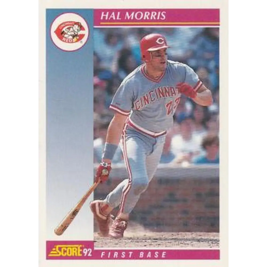 1992 Score #125 Hal Morris NM-MT Cincinnati Reds Baseball Card Image 1