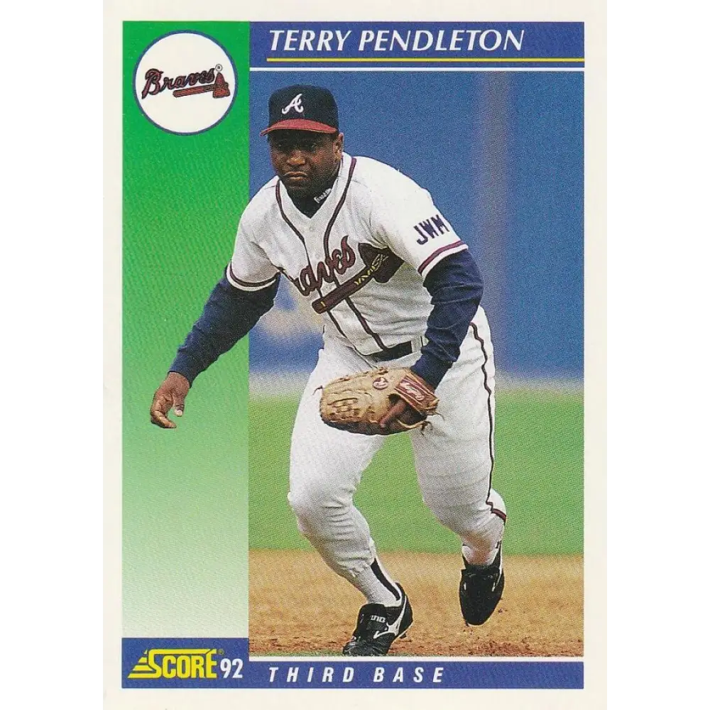 1992 Score #18 Terry Pendleton NM-MT Atlanta Braves Baseball Card Image 1