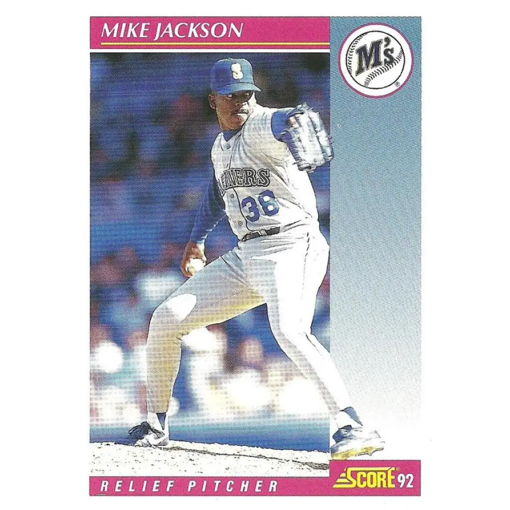 1992 Score #194 Mike Jackson NM-MT Seattle Mariners Baseball Card Image 1