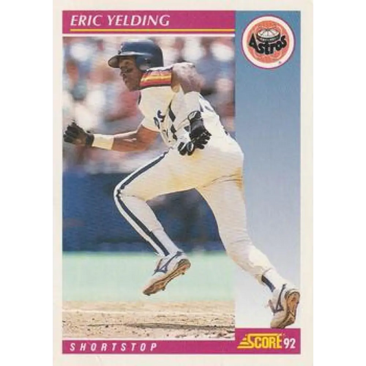 1992 Score #197 Eric Yelding NM-MT Houston Astros Baseball Card Image 1