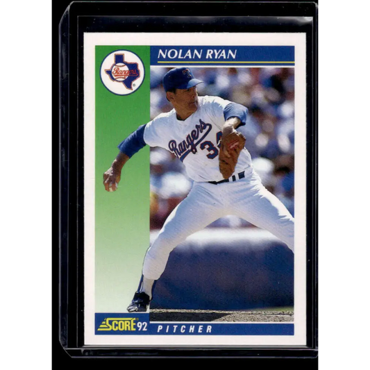 1992 Score #2 Nolan Ryan Texas Rangers NM-MT Baseball Card Image 1