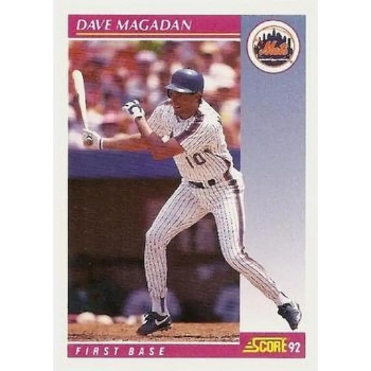 1992 Score #201 Dave Magadan NM-MT New York Mets Baseball Card Image 1