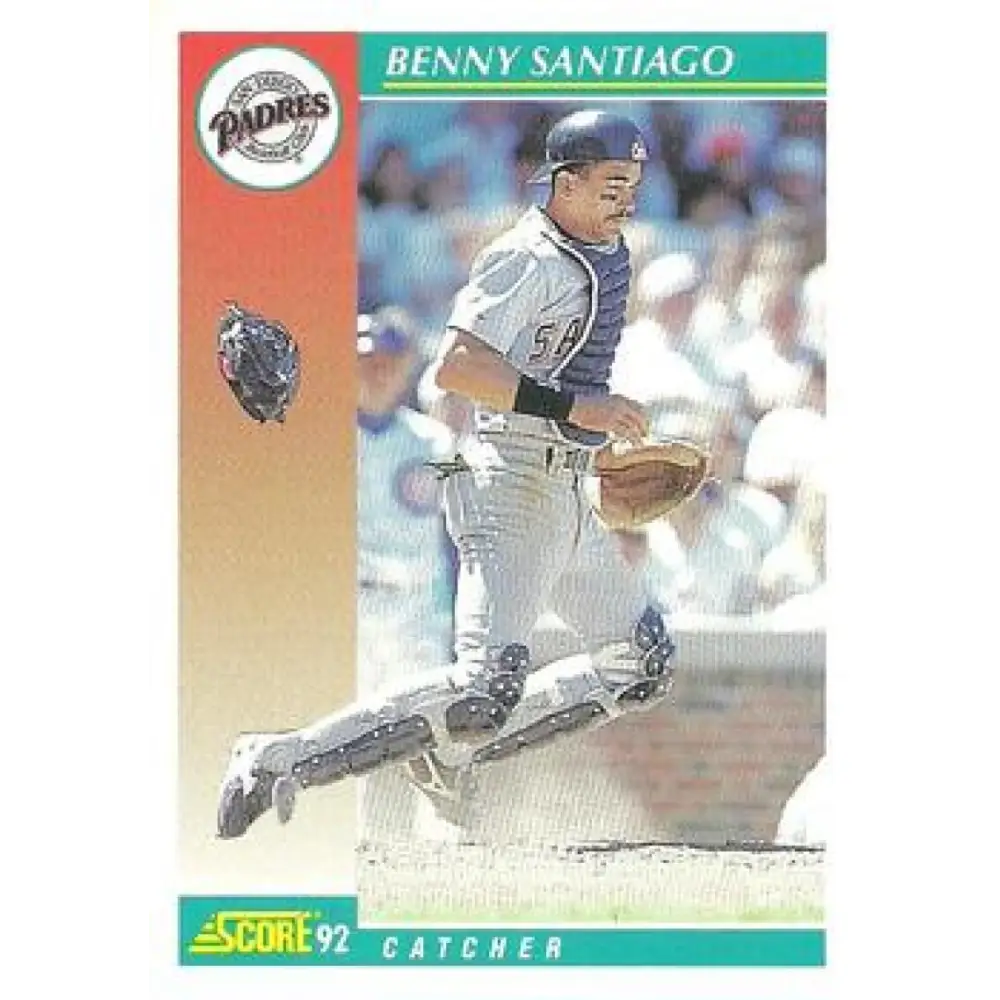 1992 Score #245 Benito Santiago NM-MT San Diego Padres Baseball Card Image 1