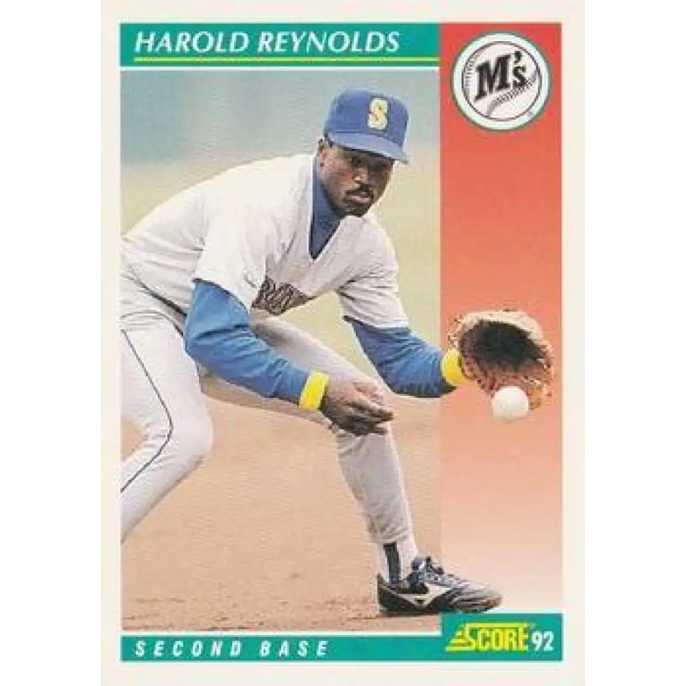 1992 Score #250 Harold Reynolds NM-MT Seattle Mariners Baseball Card Image 1