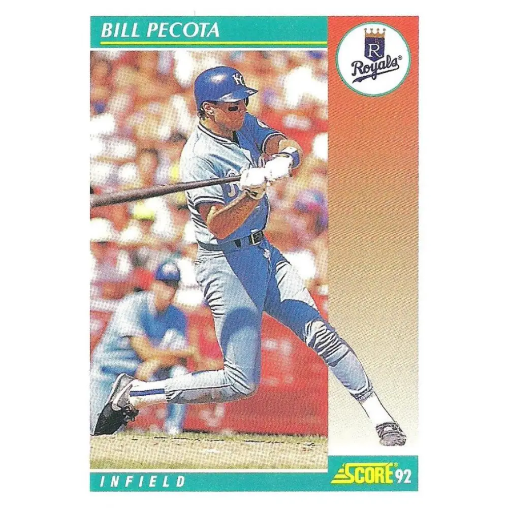 1992 Score #252 Bill Pecota NM-MT Kansas City Royals Baseball Card Image 1