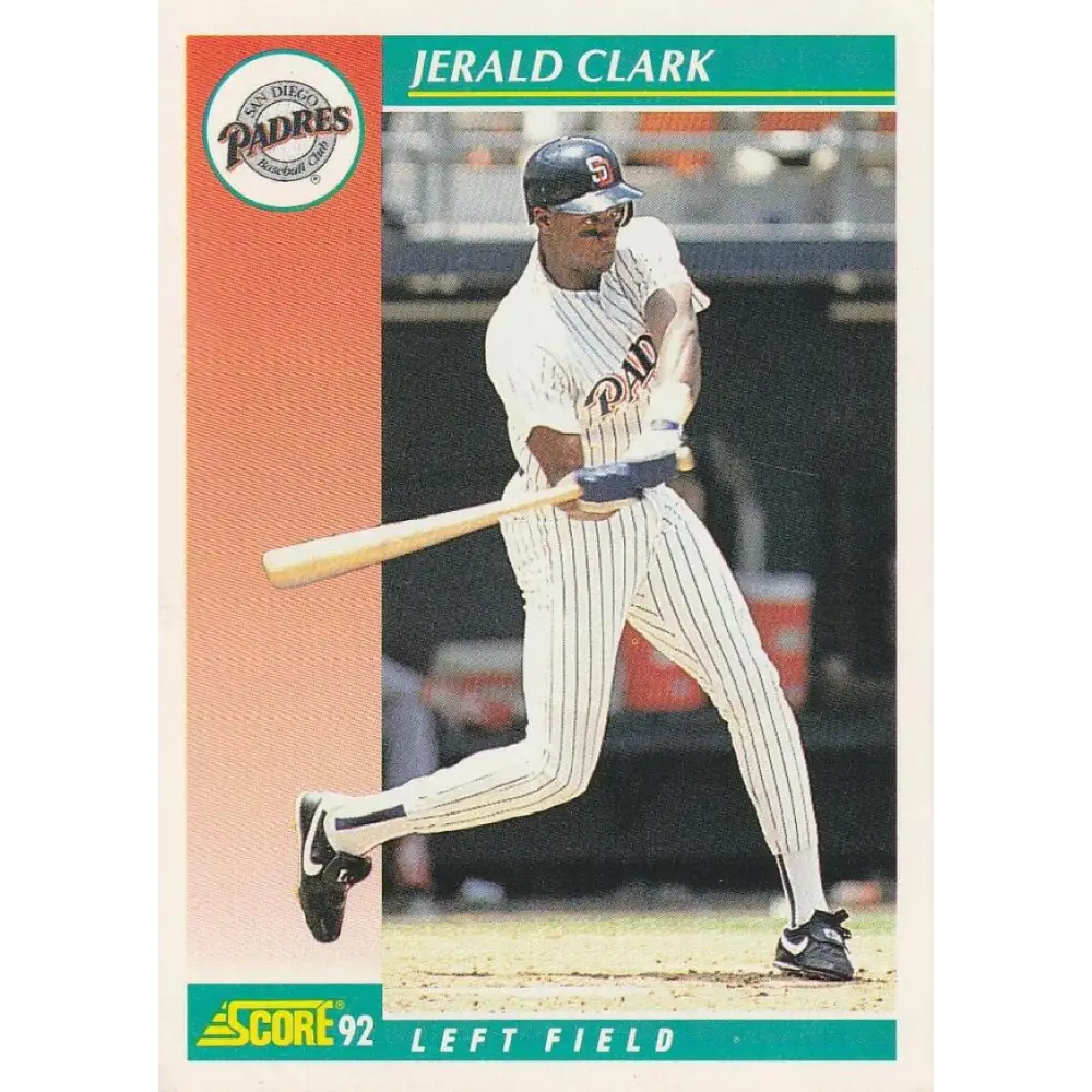1992 Score #257 Jerald Clark NM-MT San Diego Padres Baseball Card Image 1