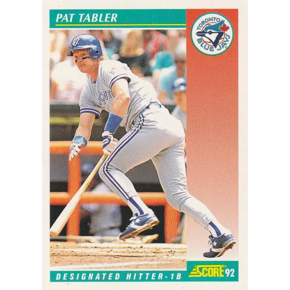 1992 Score #312 Pat Tabler NM-MT Toronto Blue Jays Baseball Card Image 1