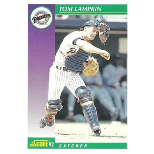 1992 Score #338 Tom Lampkin NM-MT San Diego Padres Baseball Card Image 1