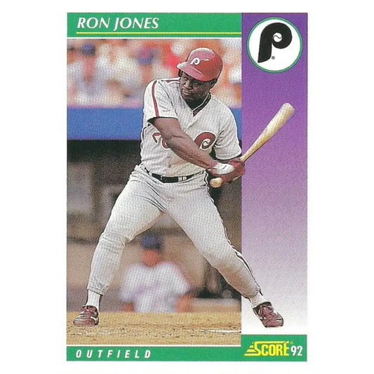 1992 Score #342 Ron Jones NM-MT Philadelphia Phillies Baseball Card Image 1