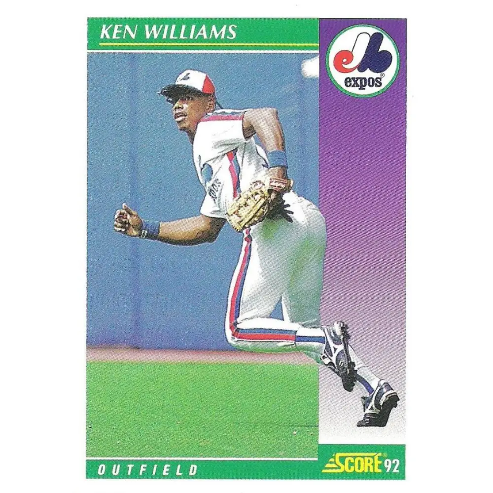 1992 Score #354 Ken Williams NM-MT Montreal Expos Baseball Card Image 1