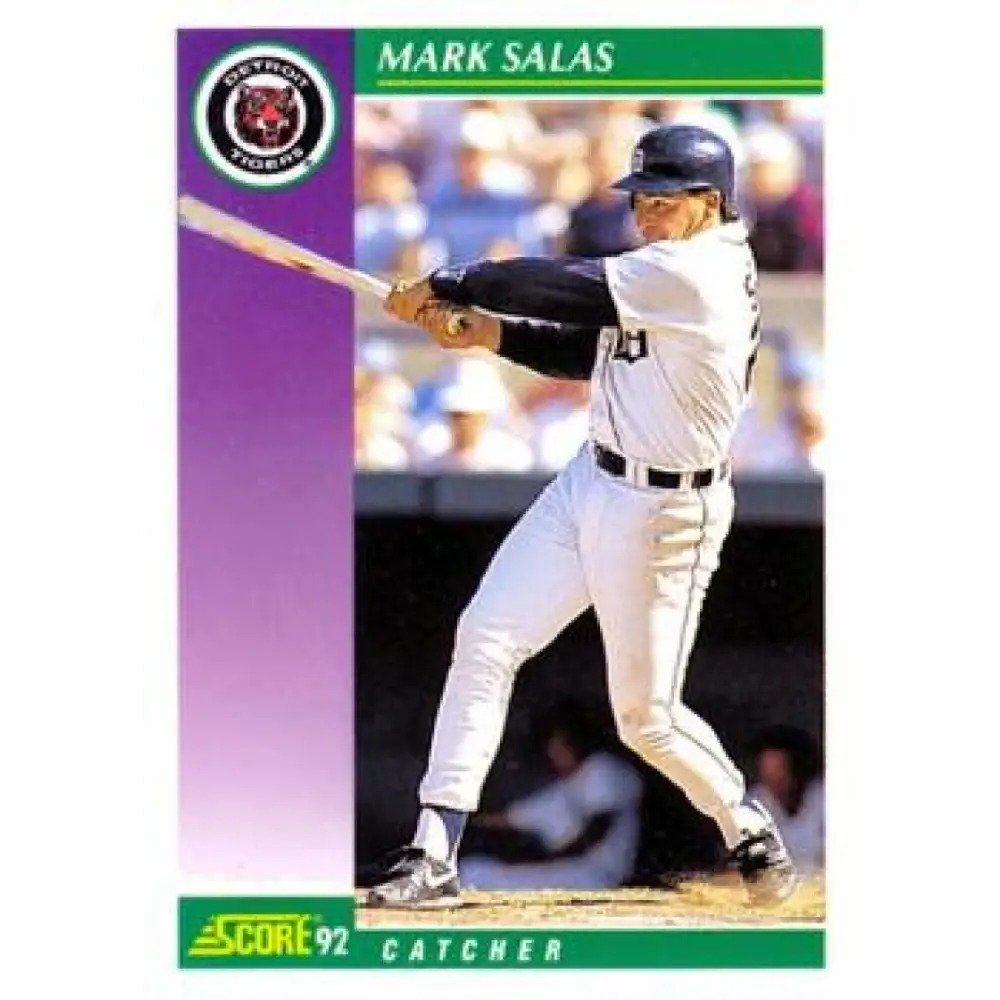 1992 Score #394 Mark Salas NM-MT Detroit Tigers Baseball Card Image 1