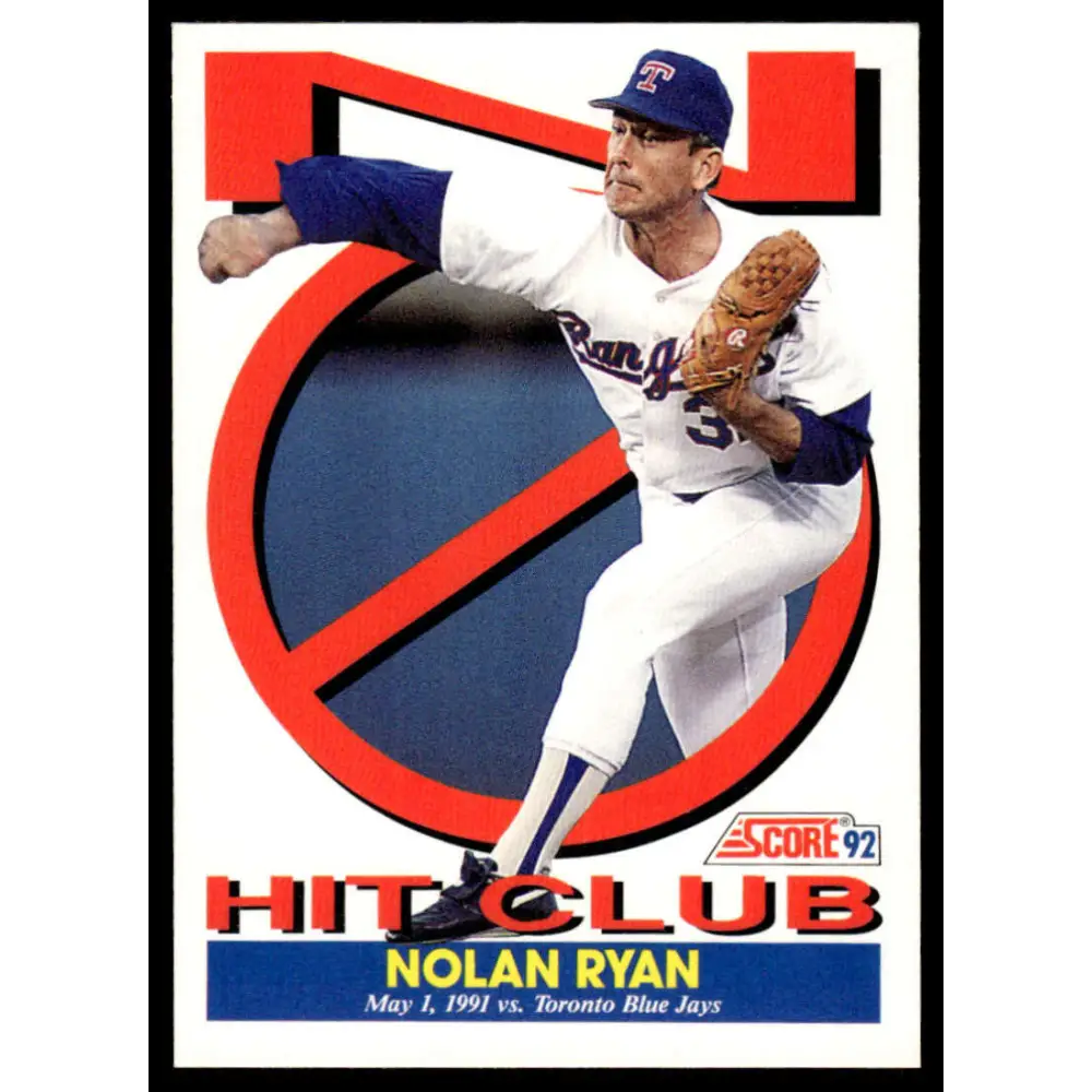 1992 Score #425 Nolan Ryan EX/NM Texas Rangers Baseball Card Image 1